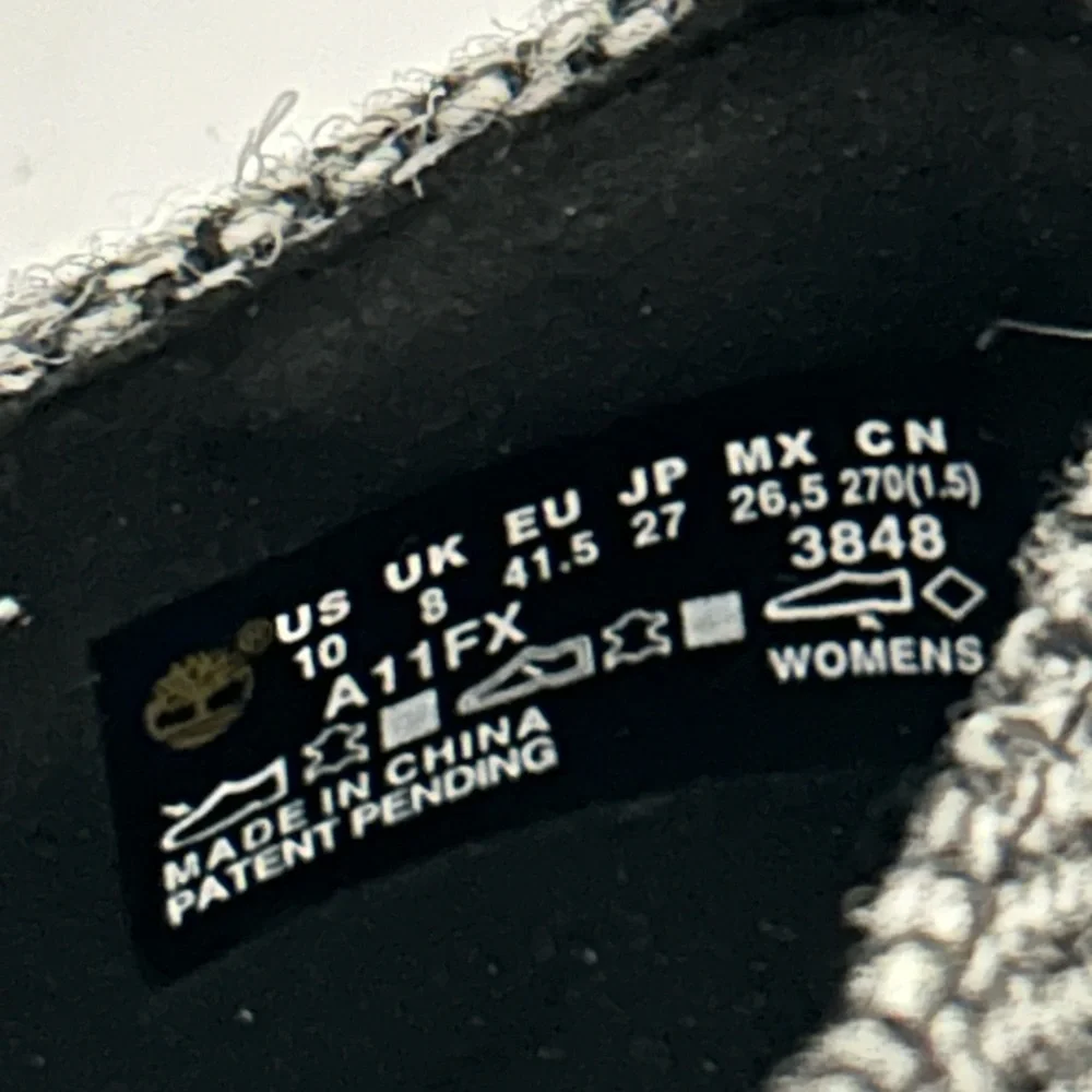 Timberland Harris Tweed Oxford Shoes Black Gray Size 10 - Picture 15 of 15